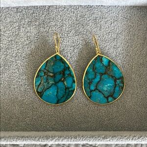Ippolita 18K Gold and Turquoise Statement Earrings